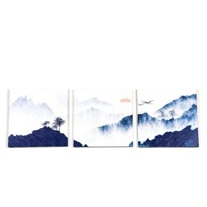 Blue Mountain Triptych Wall Art Canvas Set